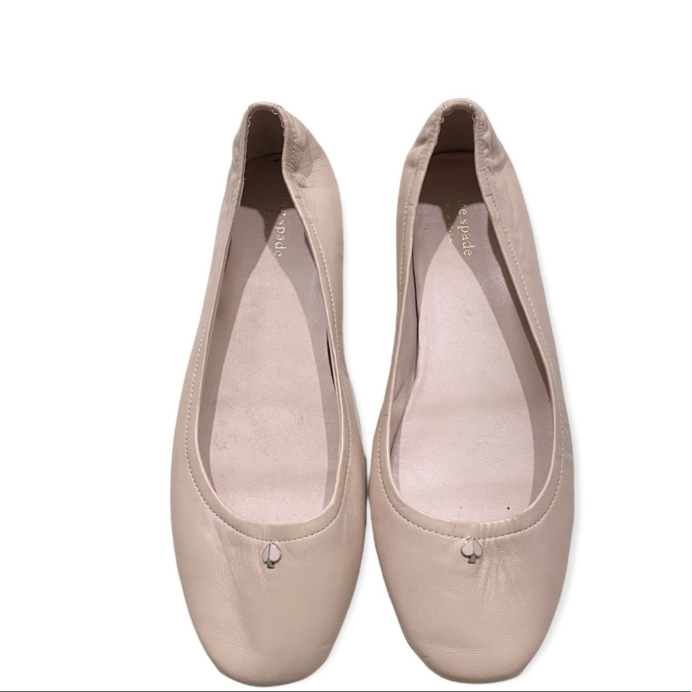Kate Spade Nude Leather Flats Size 9.5
